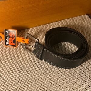 Timberland PRO Black Leather Belt size 44 NWT